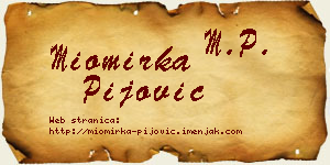 Miomirka Pijović vizit kartica